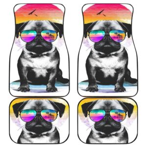 Summer Pug Dog Pet Animal Car Floor Mats