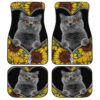 Sunflower British Short Hair Cat Car Floor Mats Custom Cat Car Accessories