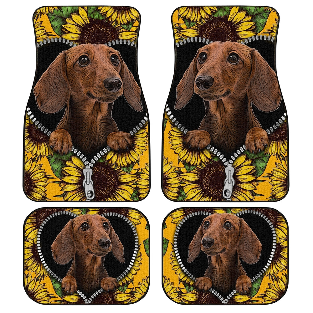 Sunflower Brown Dachshund Car Floor Mats Idea Car Accessories For Dachshund Owners Sunflower Brown Dachshund Car Floor Mats Idea Car Accessories For Dachshund Owners