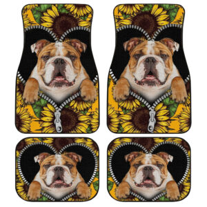 Sunflower Bulldog Car Floor Mats Idea Car Accessories For Bulldog Owners