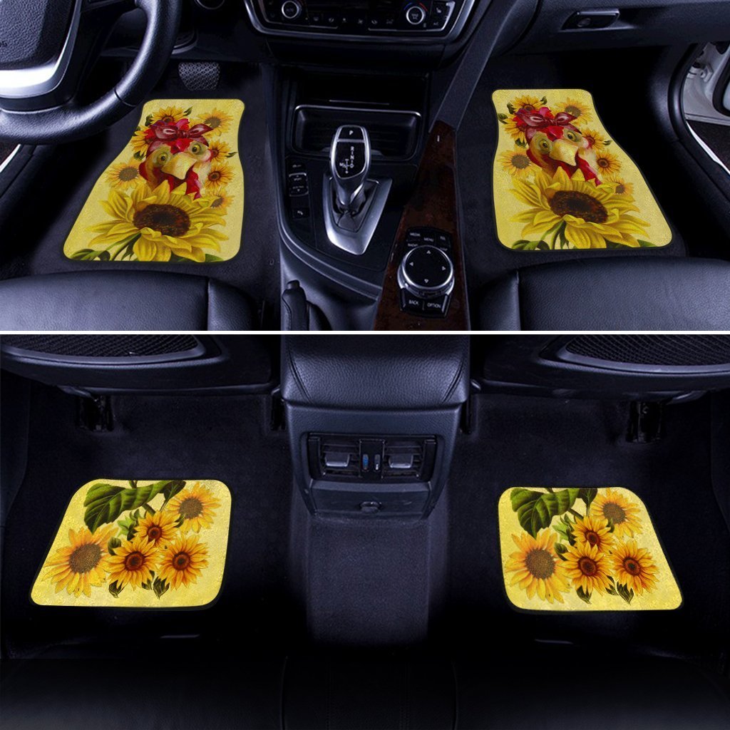 Sunflower-Chicken-Car-Floor-Mats-Custom-Farm-Animal-Car-Accessories-1