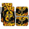 Sunflower Nurse Car Floor Mats Custom Car Accessories Gifts For Nurse