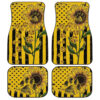 Sunflower Paws Car Floor Mats Custom Car Accessories For Dog Lovers