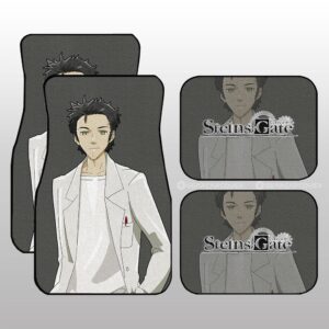 SunshadeRintarou Okabe Car Floor Mats Custom Steins Gate Anime Gifts For Fans