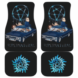 Supernatural Chibi Cute Car Floor Mats Movie Fan Gift H040320