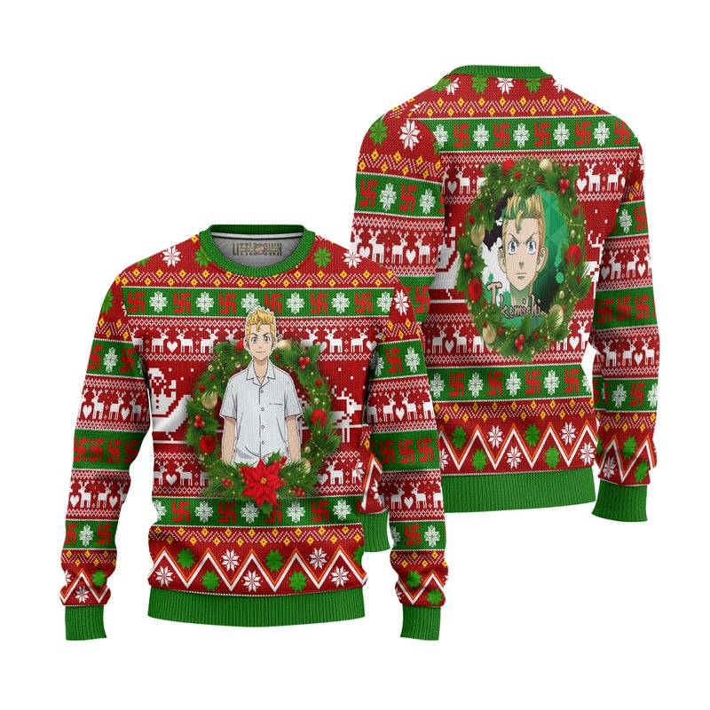 Takemichi Hanagaki Anime Ugly Christmas Sweater Custom Tokyo Revengers Xmas Gift Takemichi Hanagaki Anime Ugly Christmas Sweater Custom Tokyo Revengers Xmas Gift