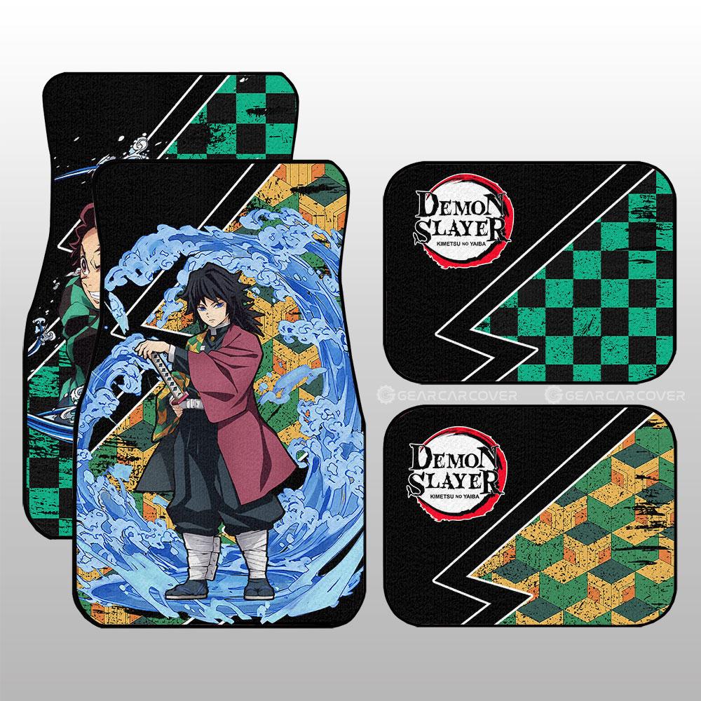 Tanjiro-And-Giyuu-Car-Floor-Mats-Custom-Anime-Demon-Slayer-Car-Accessories-1