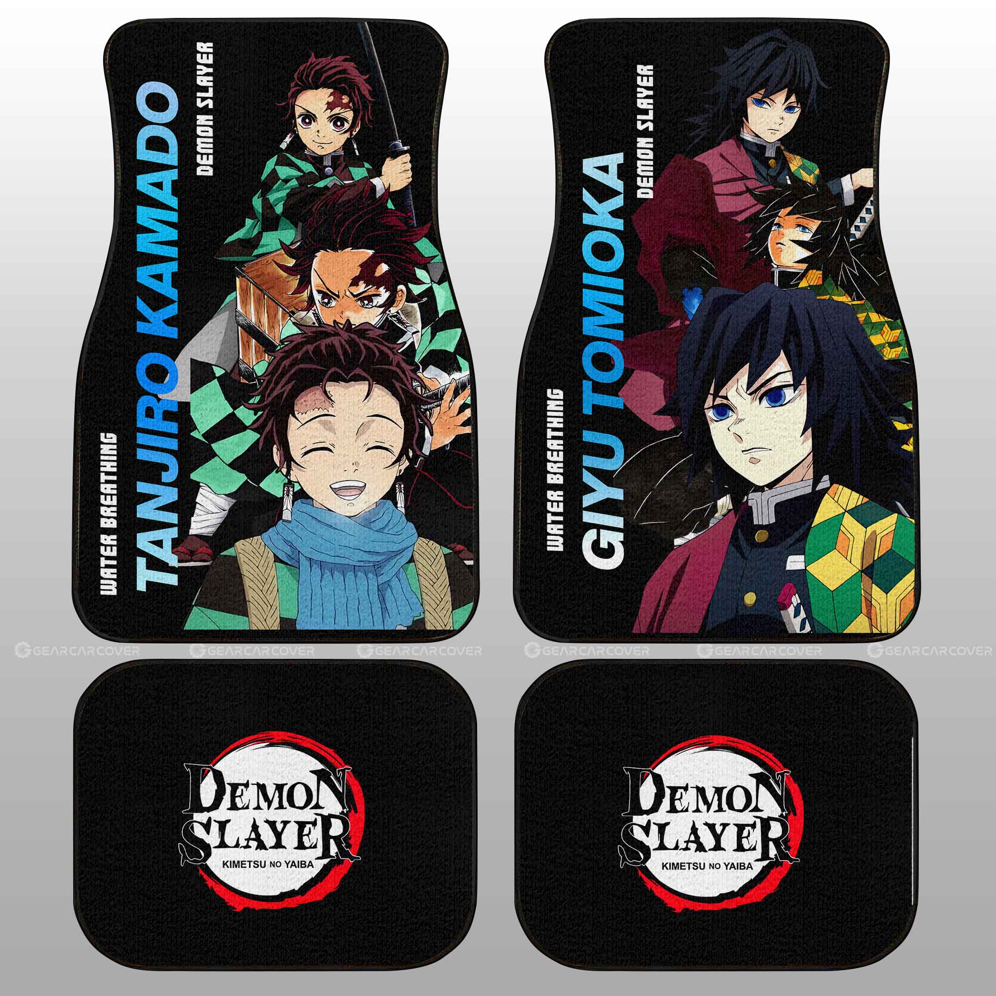 Tanjiro And Giyuu Car Floor Mats Custom Demon Slayer Anime Gifts Idea For Fans Tanjiro And Giyuu Car Floor Mats Custom Demon Slayer Anime Gifts Idea For Fans