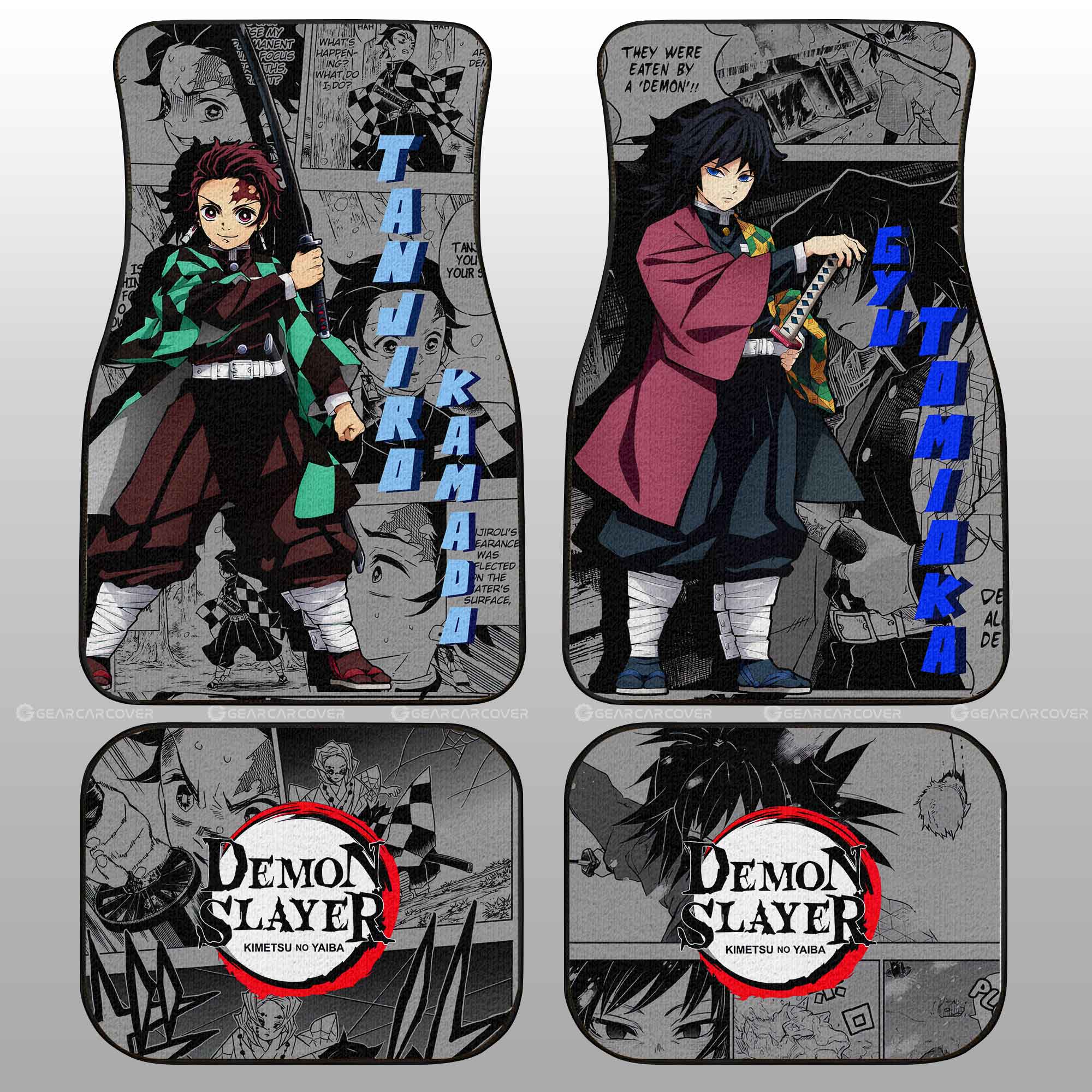 Tanjiro And Giyuu Car Floor Mats Custom Demon Slayer Anime Mix Manga Gifts For Fans Tanjiro And Giyuu Car Floor Mats Custom Demon Slayer Anime Mix Manga Gifts For Fans