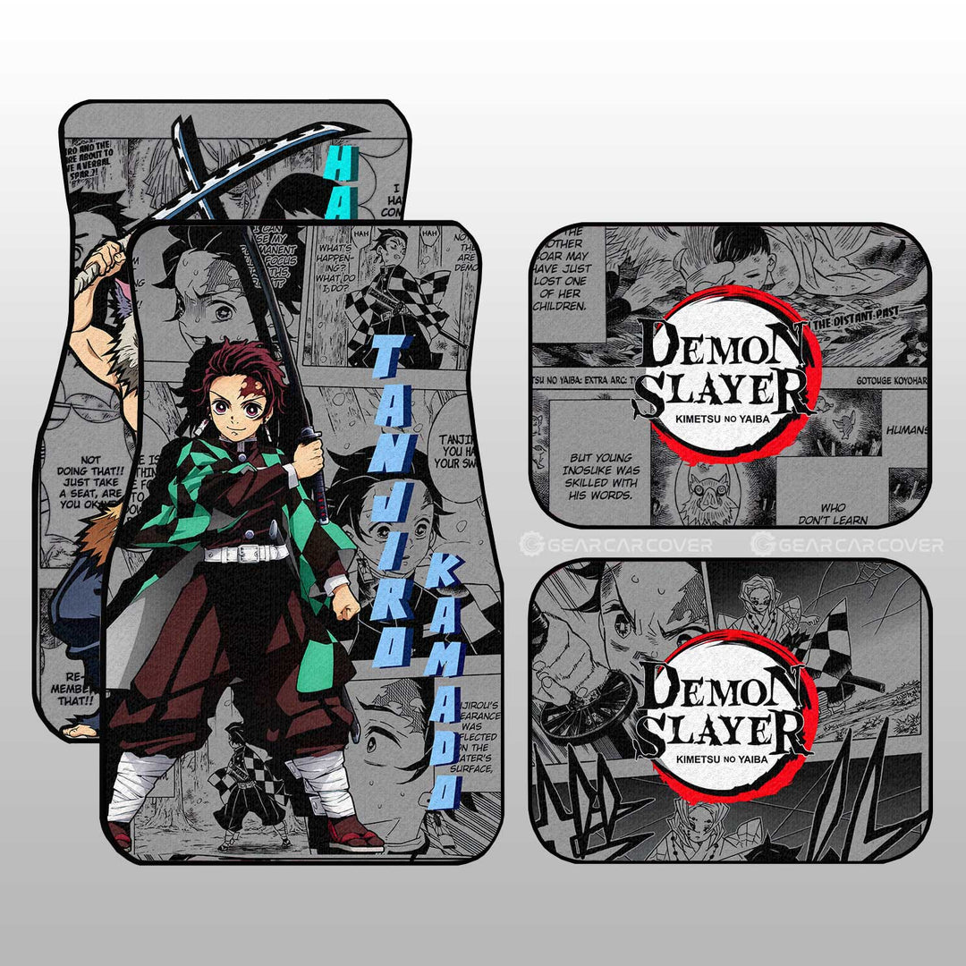Tanjiro-And-Inosuke-Car-Floor-Mats-Custom-Demon-Slayer-Anime-Mix-Manga-Gifts-For-Fans-1