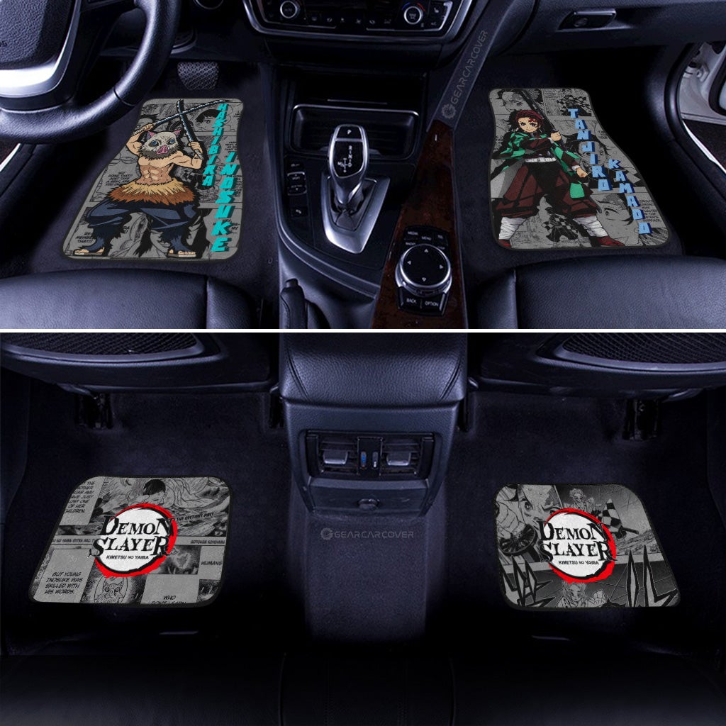 Tanjiro-And-Inosuke-Car-Floor-Mats-Custom-Demon-Slayer-Anime-Mix-Manga-Gifts-For-Fans-2