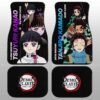 Tanjiro And Kanao Car Floor Mats Custom Demon Slayer Anime Gifts Idea For Fans