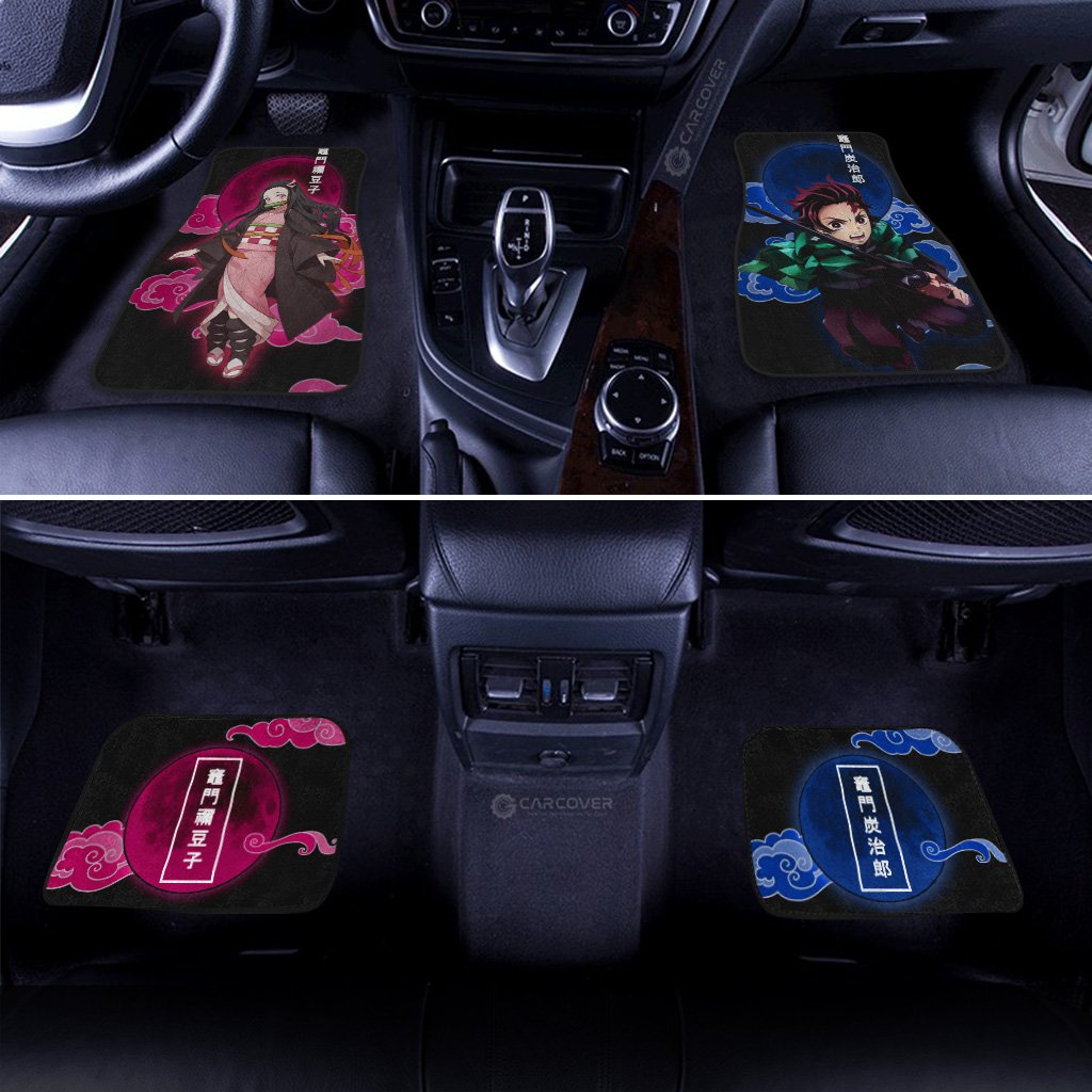 Tanjiro-And-Nezuko-Car-Floor-Mats-Custom-Anime-Demon-Slayer-Car-Accessories-2