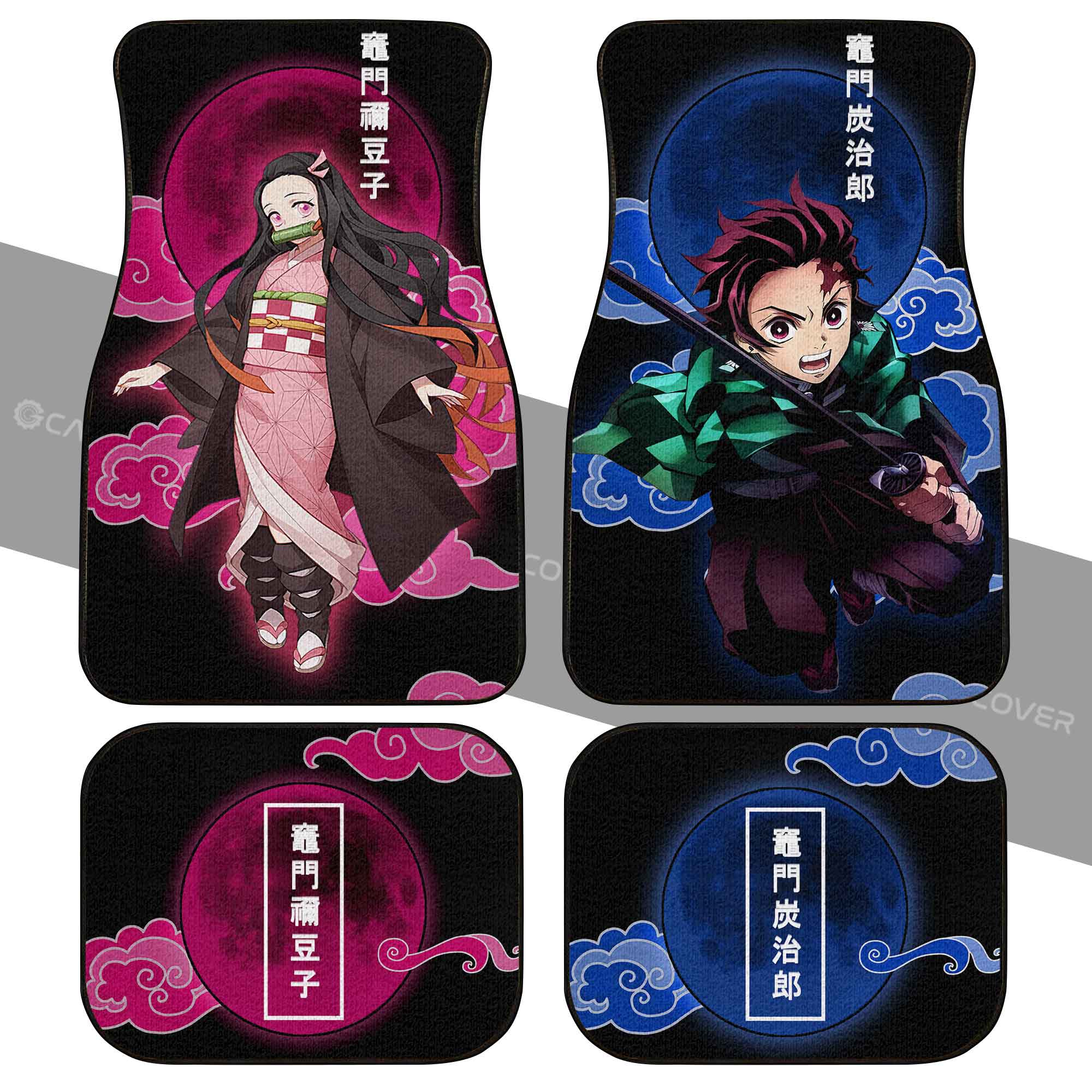 Tanjiro And Nezuko Car Floor Mats Custom Anime Demon Slayer Car Accessories Tanjiro And Nezuko Car Floor Mats Custom Anime Demon Slayer Car Accessories