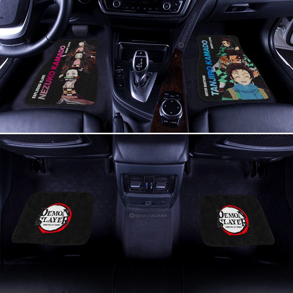 Tanjiro-And-Nezuko-Car-Floor-Mats-Custom-Demon-Slayer-Anime-Gifts-Idea-For-Fans-2
