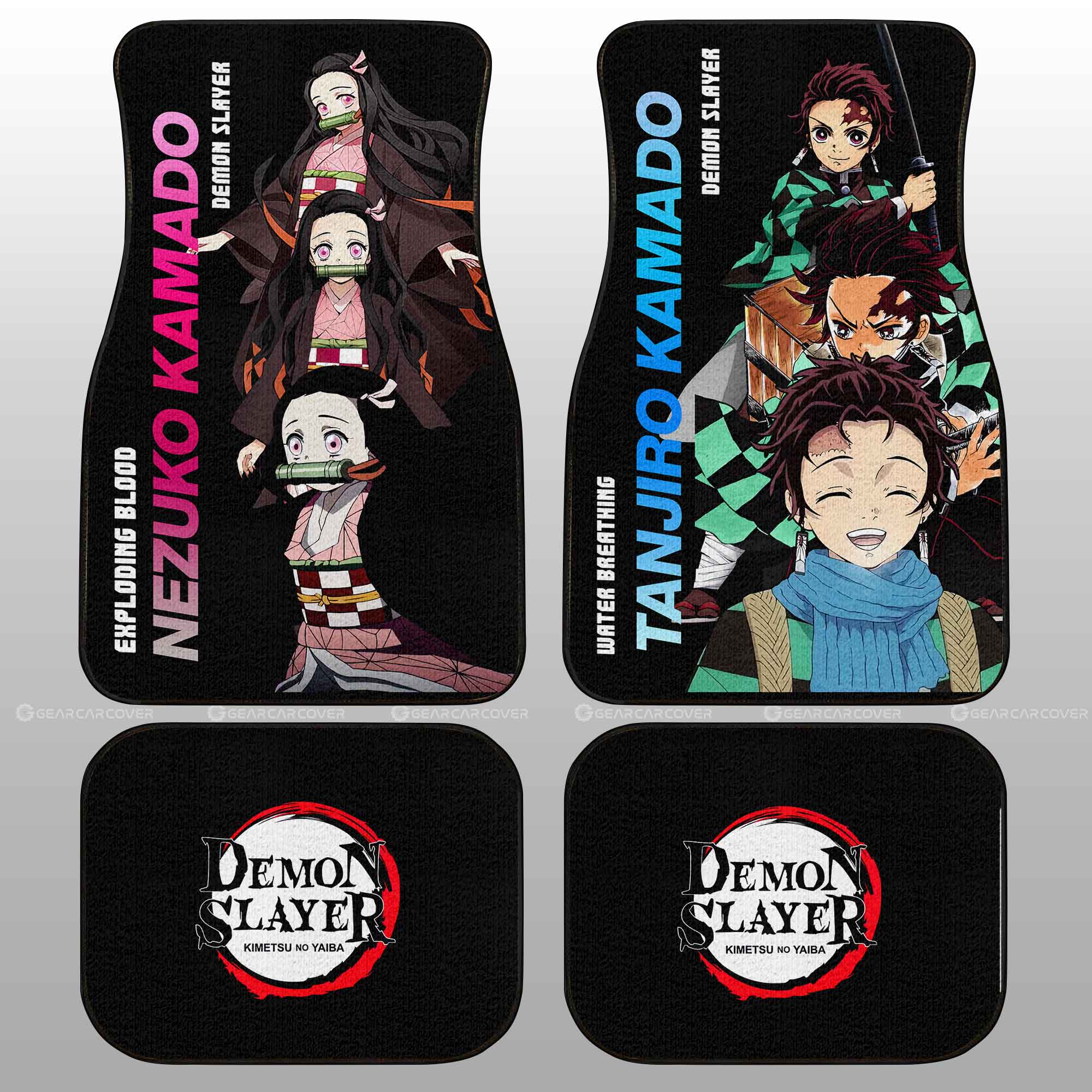 Tanjiro And Nezuko Car Floor Mats Custom Demon Slayer Anime Gifts Idea For Fans Tanjiro And Nezuko Car Floor Mats Custom Demon Slayer Anime Gifts Idea For Fans