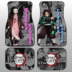 Tanjiro And Nezuko Car Floor Mats Custom Demon Slayer Anime Mix Manga Gifts For Fans