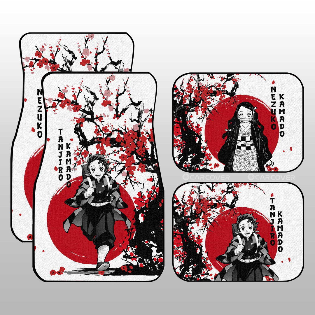 Tanjiro-And-Nezuko-Car-Floor-Mats-Custom-Japan-Style-Demon-Slayer-Anime-Car-Interior-Accessories-1