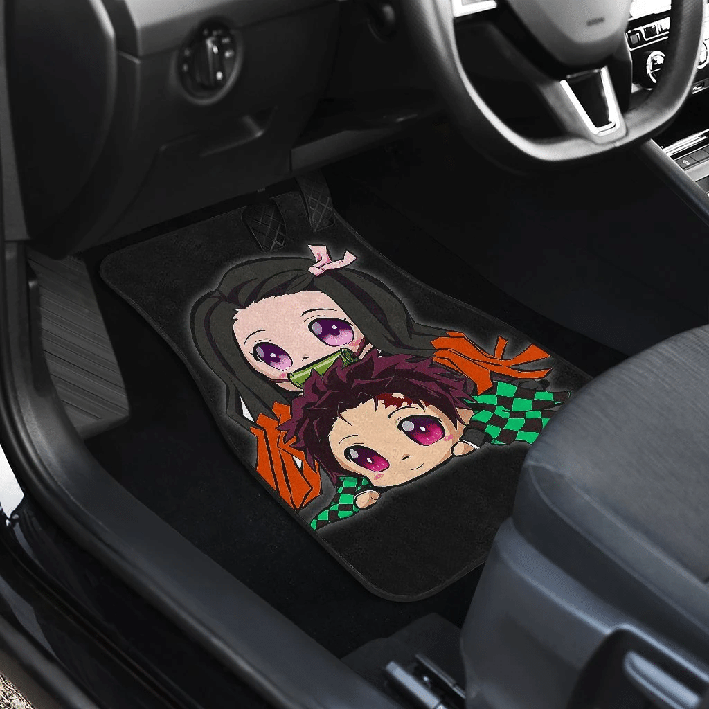 Tanjiro-And-Nezuko-Chibi-Demon-Slayer-Black-Car-Floor-Mats-UBC033004-2