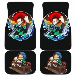Tanjiro And Nezuko Sleeping Demon Slayer Car Floor Mats UBC033011
