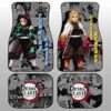 Tanjiro And Rengoku Car Floor Mats Custom Demon Slayer Anime Mix Manga Gifts For Fans