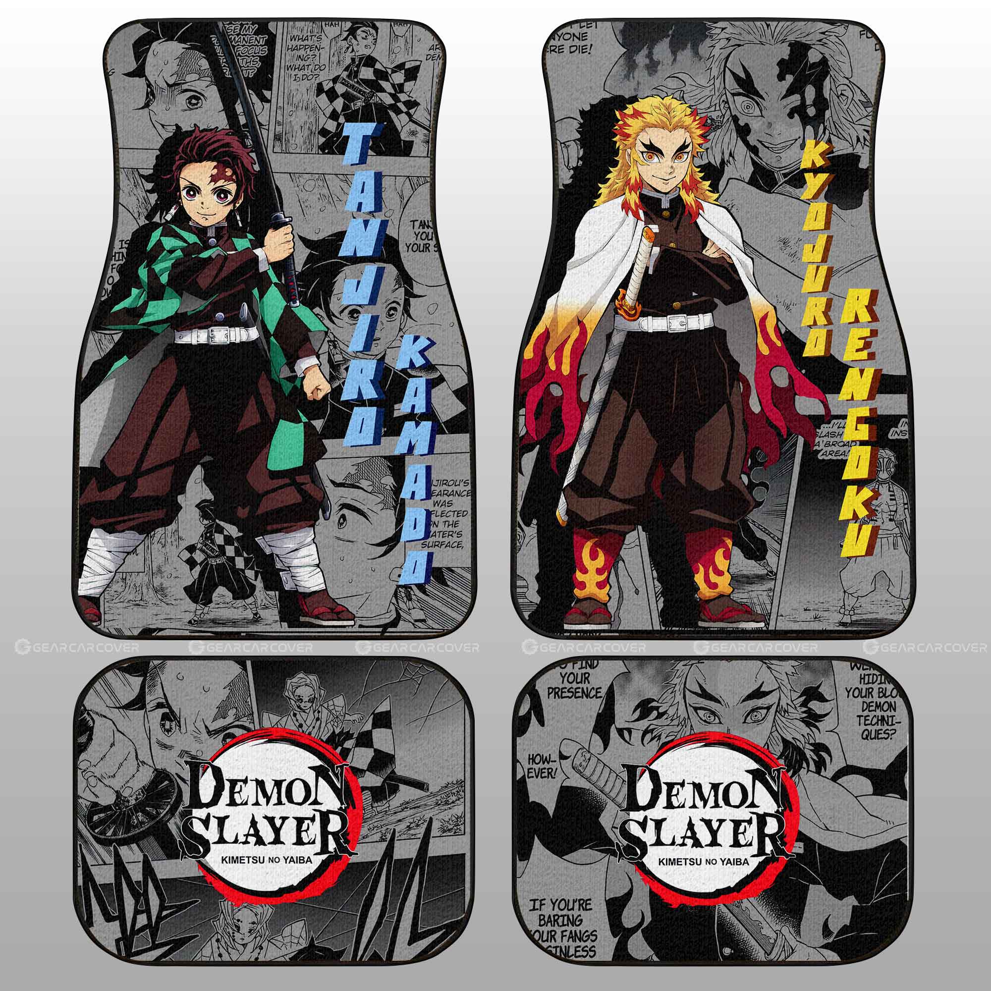 Tanjiro And Rengoku Car Floor Mats Custom Demon Slayer Anime Mix Manga Gifts For Fans Tanjiro And Rengoku Car Floor Mats Custom Demon Slayer Anime Mix Manga Gifts For Fans