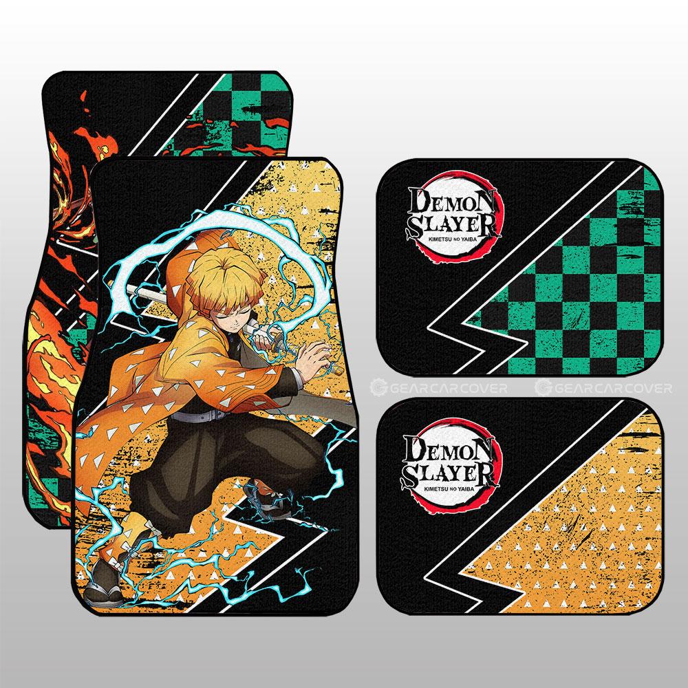 Tanjiro-And-Zenitsu-Car-Floor-Mats-Custom-Anime-Demon-Slayer-Car-Accessories-1