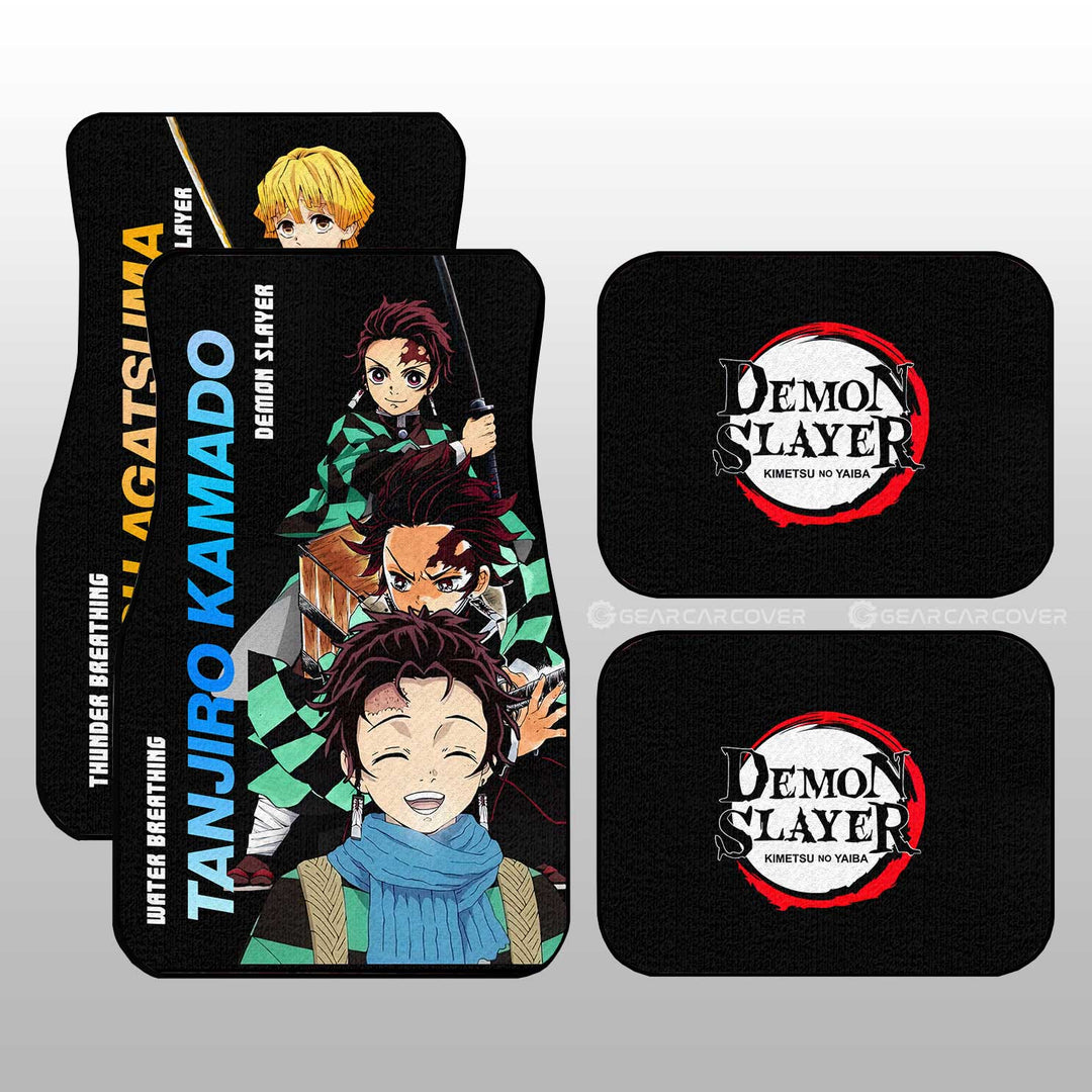 Tanjiro-And-Zenitsu-Car-Floor-Mats-Custom-Demon-Slayer-Anime-Gifts-Idea-For-Fans-1