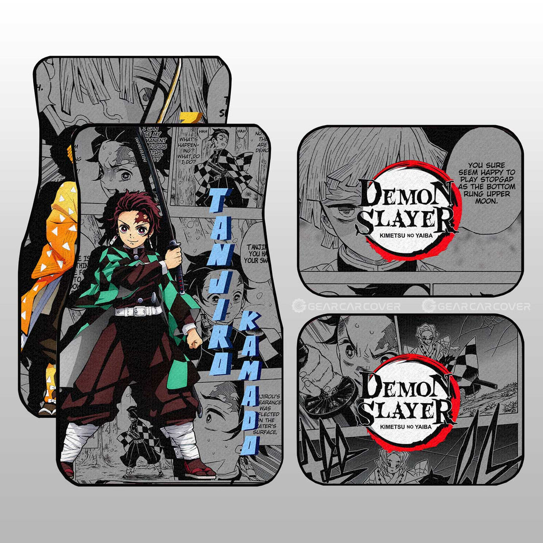 Tanjiro-And-Zenitsu-Car-Floor-Mats-Custom-Demon-Slayer-Anime-Mix-Manga-Gifts-For-Fans-1