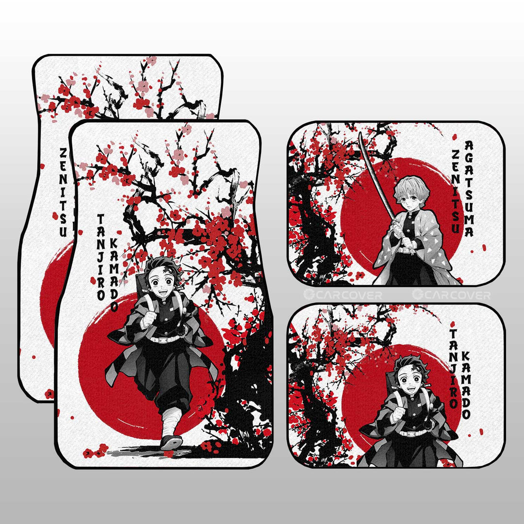 Tanjiro-And-Zenitsu-Car-Floor-Mats-Custom-Japan-Style-Demon-Slayer-Anime-Car-Interior-Accessories-1