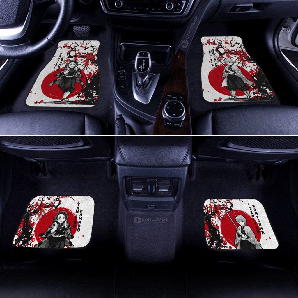 Tanjiro-And-Zenitsu-Car-Floor-Mats-Custom-Japan-Style-Demon-Slayer-Anime-Car-Interior-Accessories-2