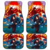Tanjiro Fighting Flame Fanart Demon Slayer Car Floor Mats UBC033007