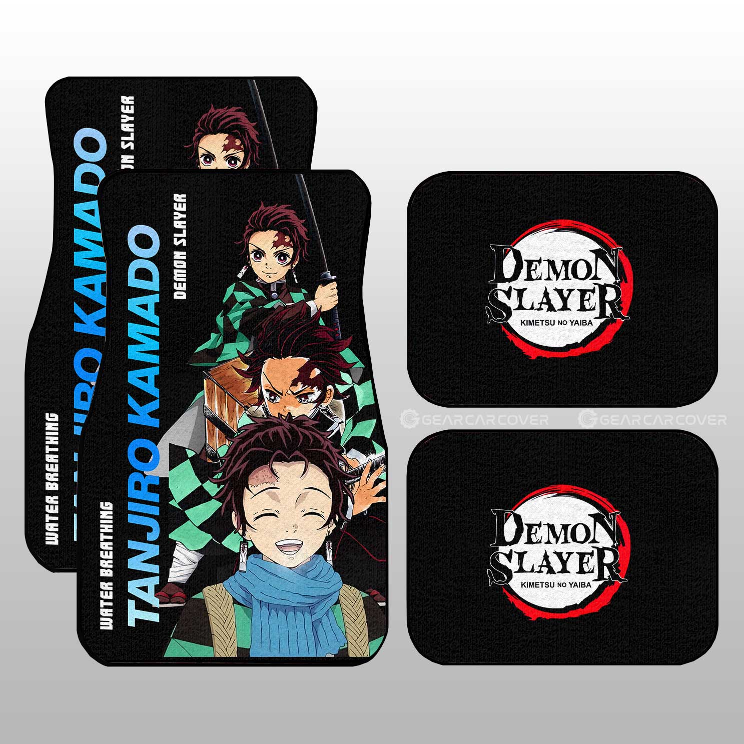 Tanjiro Kamado Car Floor Mats Custom Demon Slayer Anime Gifts Idea For Fans Tanjiro Kamado Car Floor Mats Custom Demon Slayer Anime Gifts Idea For Fans