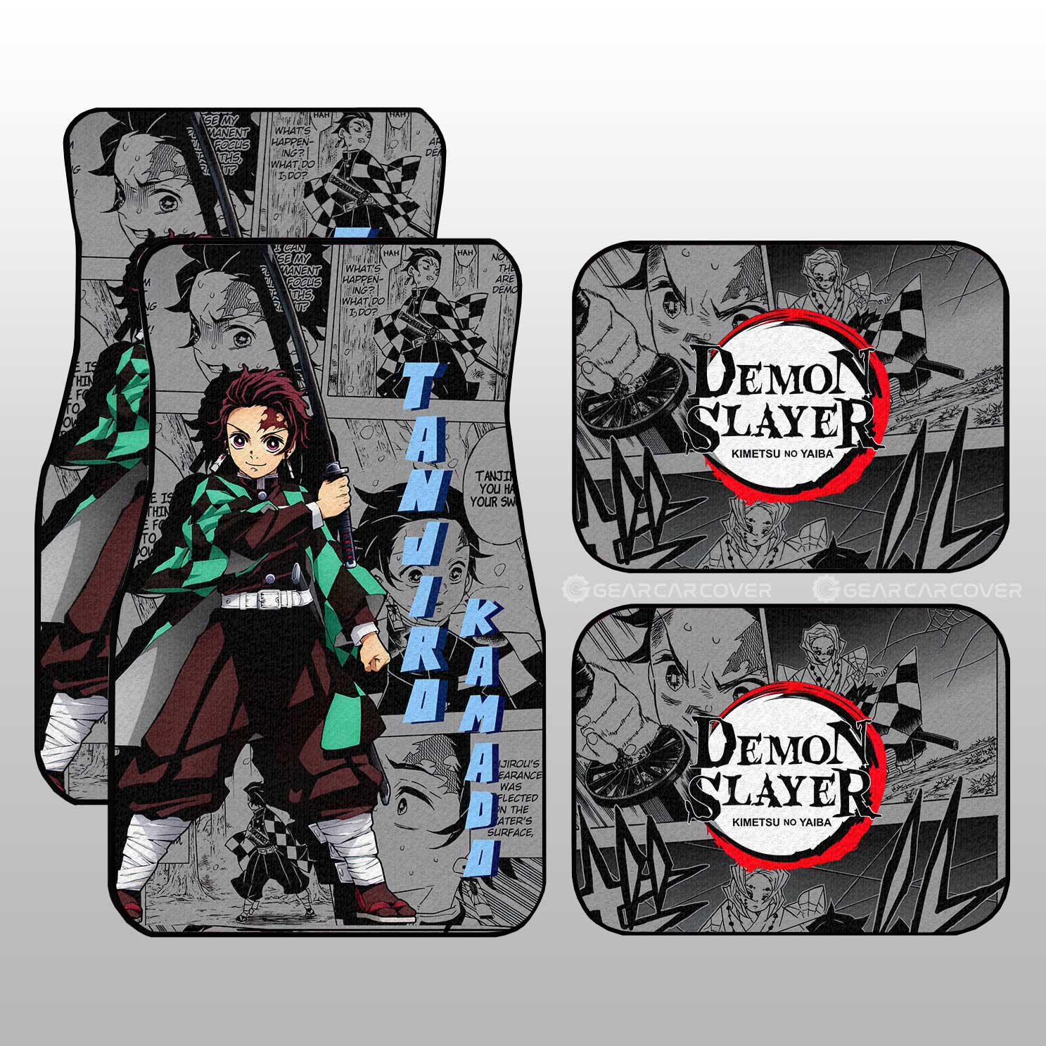 Tanjiro Kamado Car Floor Mats Custom Demon Slayer Anime Mix Manga Gifts For Fans Tanjiro Kamado Car Floor Mats Custom Demon Slayer Anime Mix Manga Gifts For Fans