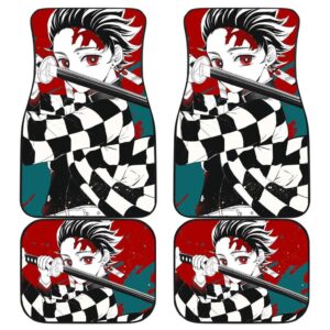 Tanjiro Kamado Kimetsu No Yaiba Anime Car Floor Mats H1223
