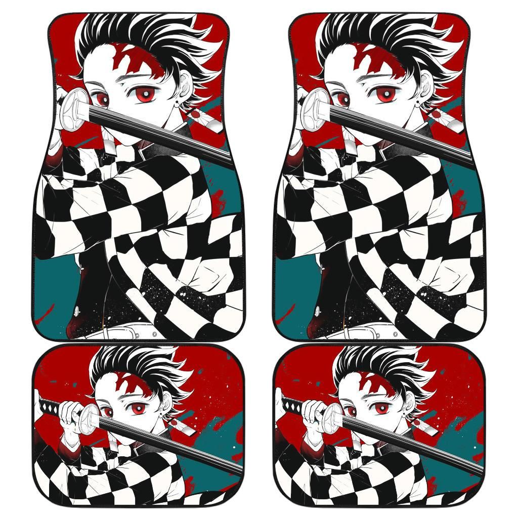 Tanjiro Kamado Kimetsu No Yaiba Anime Car Floor Mats H1223 Tanjiro Kamado Kimetsu No Yaiba Anime Car Floor Mats H1223