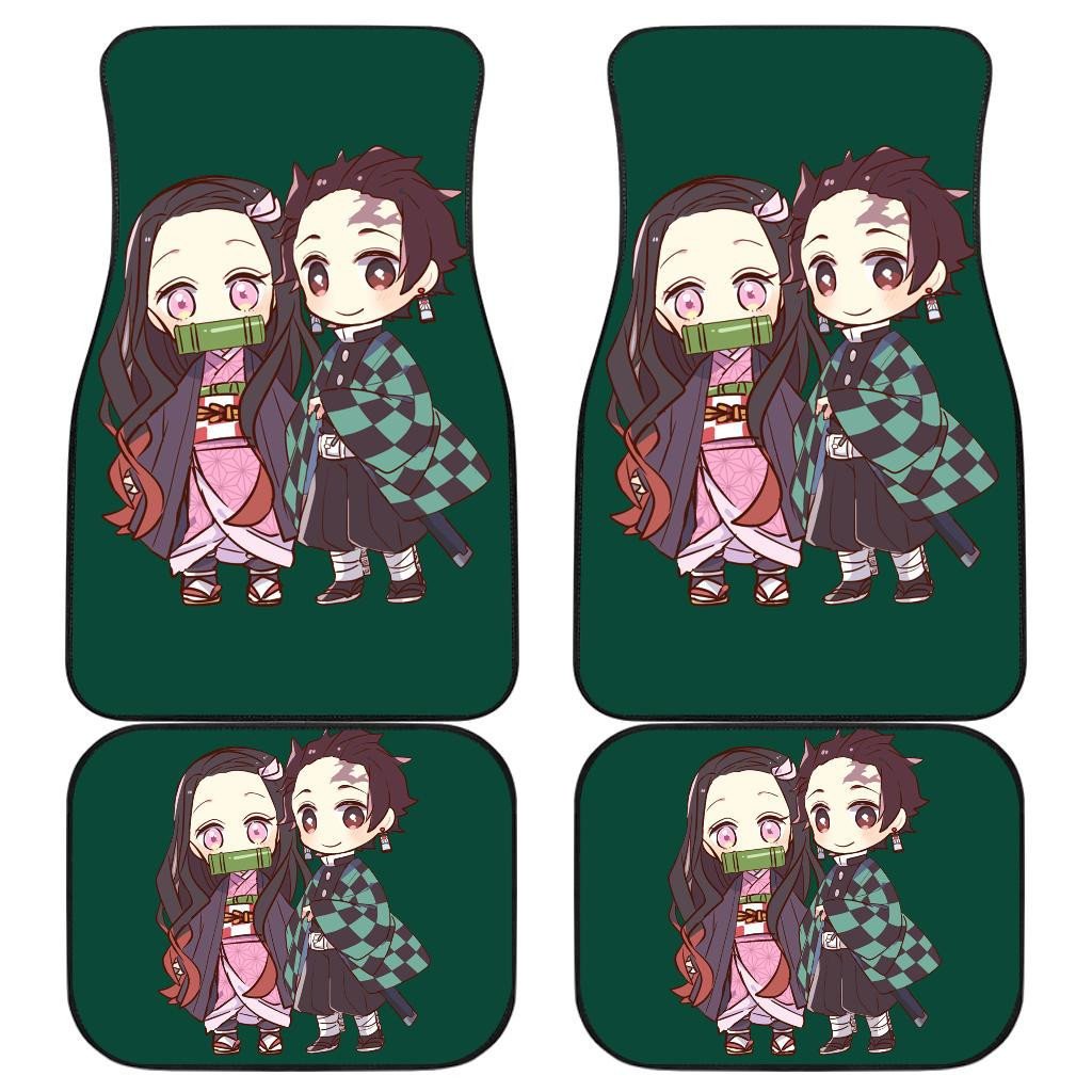 Tanjiro Kamado & Nezuko Kamado Car Floor Mats Anime H1223 Tanjiro Kamado & Nezuko Kamado Car Floor Mats Anime H1223