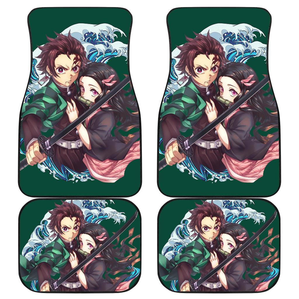 Tanjiro Kamado & Nezuko Kamado Kimetsu No Yaiba Car Floor Mats H1223 Tanjiro Kamado & Nezuko Kamado Kimetsu No Yaiba Car Floor Mats H1223