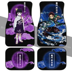 Tanjiro & Kanao Car Floor Mats Custom Demon Slayer Anime Car Interior Accessories