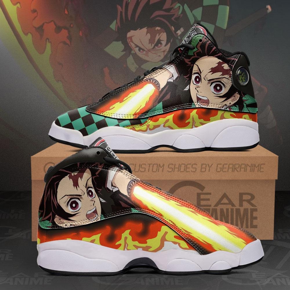 Tanjiro Sun Breathing Anime Demon Slayer Air Jordan 13 Shoes Tanjiro Sun Breathing Anime Demon Slayer Air Jordan 13 Shoes