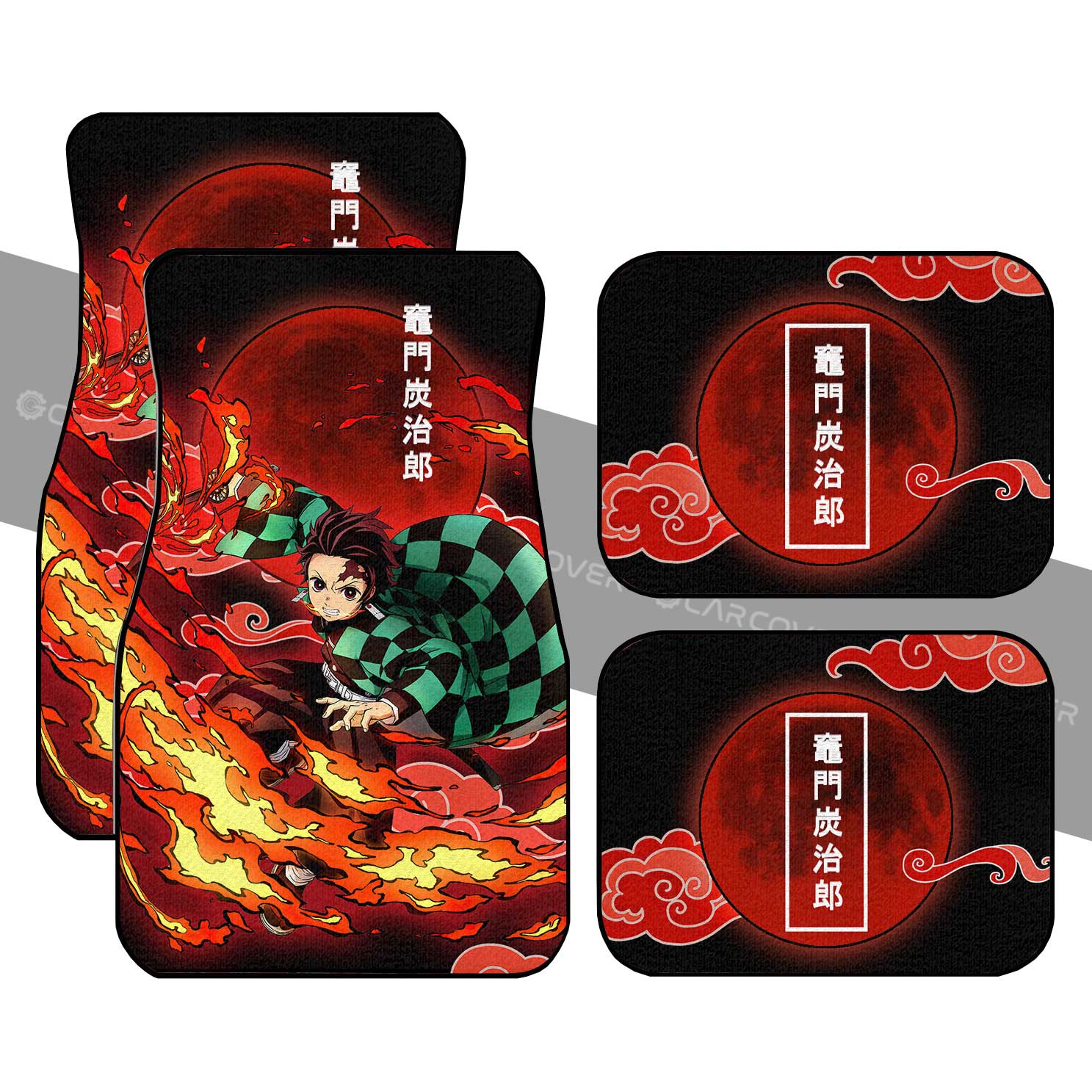 Tanjiro Sun Breathing Car Floor Mats Custom Demon Slayer Anime Car Accessories Tanjiro Sun Breathing Car Floor Mats Custom Demon Slayer Anime Car Accessories
