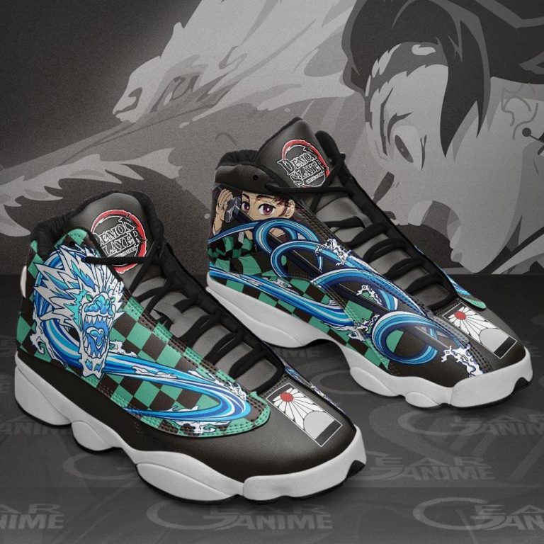 Tanjiro-Water-Breathing-Anime-Demon-Slayer-Air-Jordan-13-Shoes-2