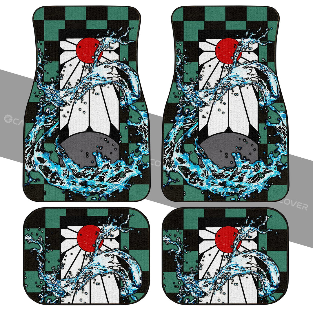 Tanjiro-Water-Car-Floor-Mats-Custom-Earing-Demon-Slayer-Anime-Car-Accessories-1