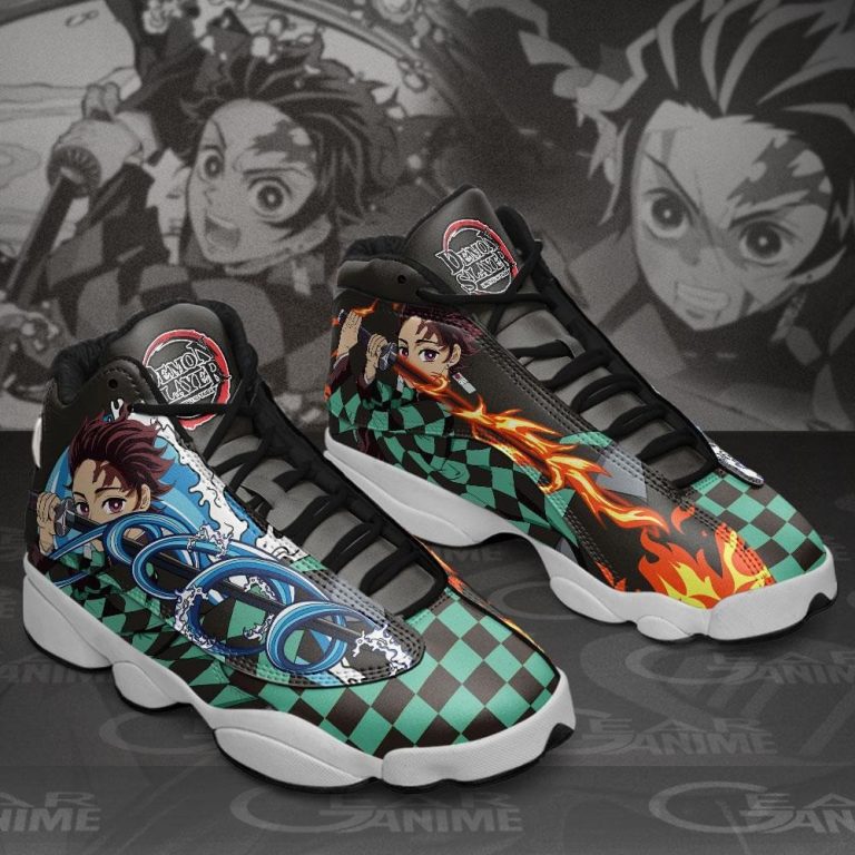Tanjiro-Water-Sun-Breathing-Anime-Demon-Slayer-Air-Jordan-13-Shoes-1