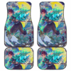Tanjiro Wave Yellow Full Moon Demon Slayer Car Floor Mats UBC032911