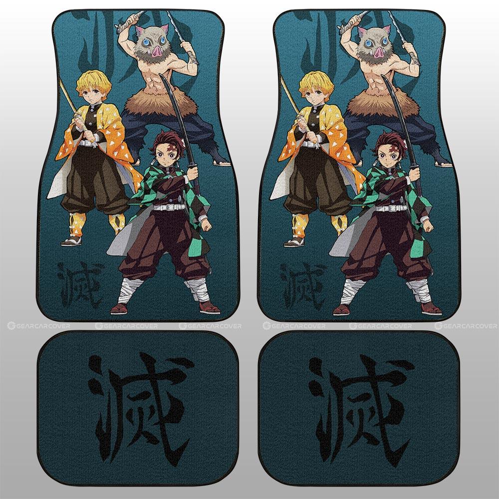 Tanjiro-Zenitsu-Inosuke-Car-Floor-Mats-Custom-Demon-Slayer-Anime-Car-Accessories-1