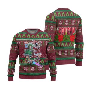 Tatsumaki x Fubuki Anime Ugly Christmas Sweater Custom One Punch Man Xmas Gift