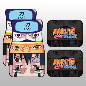 Team 7 Eyes Car Floor Mats Custom Naruto Anime Car Accessories