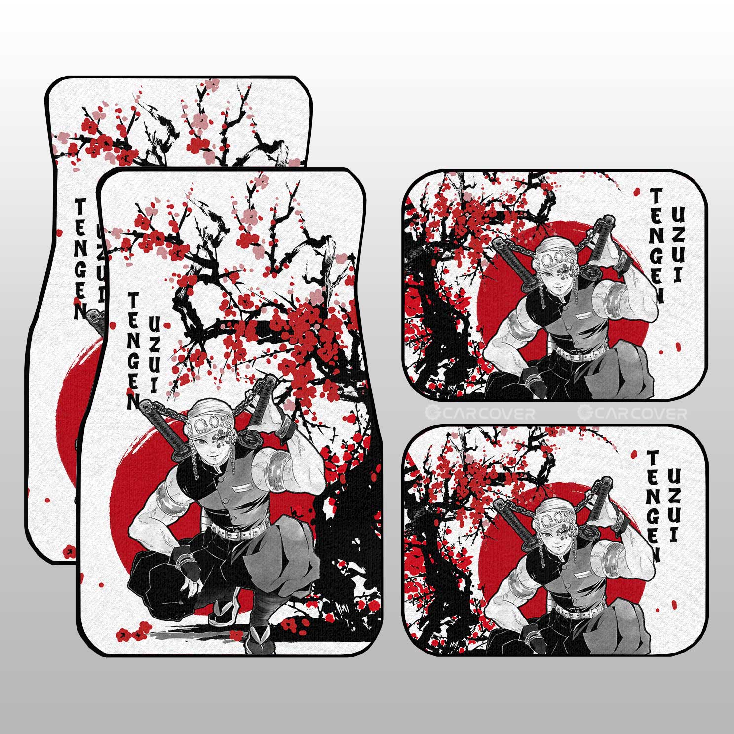 Tengen Car Floor Mats Custom Japan Style Anime Demon Slayer Car Accessories Tengen Car Floor Mats Custom Japan Style Anime Demon Slayer Car Accessories