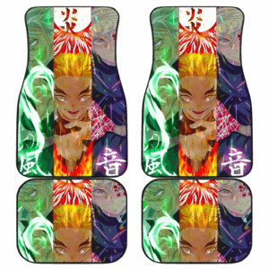Tengen Kyojuro Faces Poster Demon Slayer Car Floor Mats UBC032912